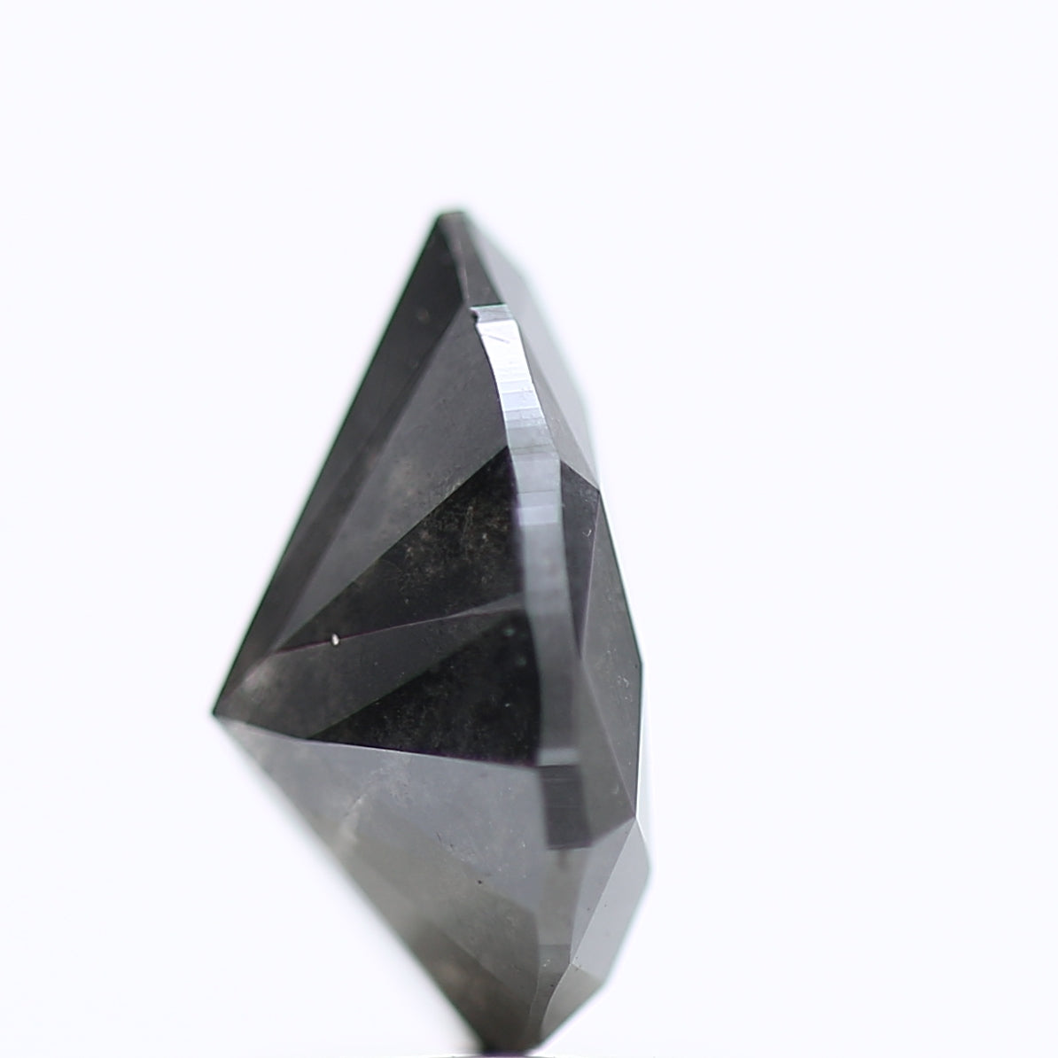 1.84 Carat Gray Black Salt and Pepper Pear Diamond 9.16 MM
