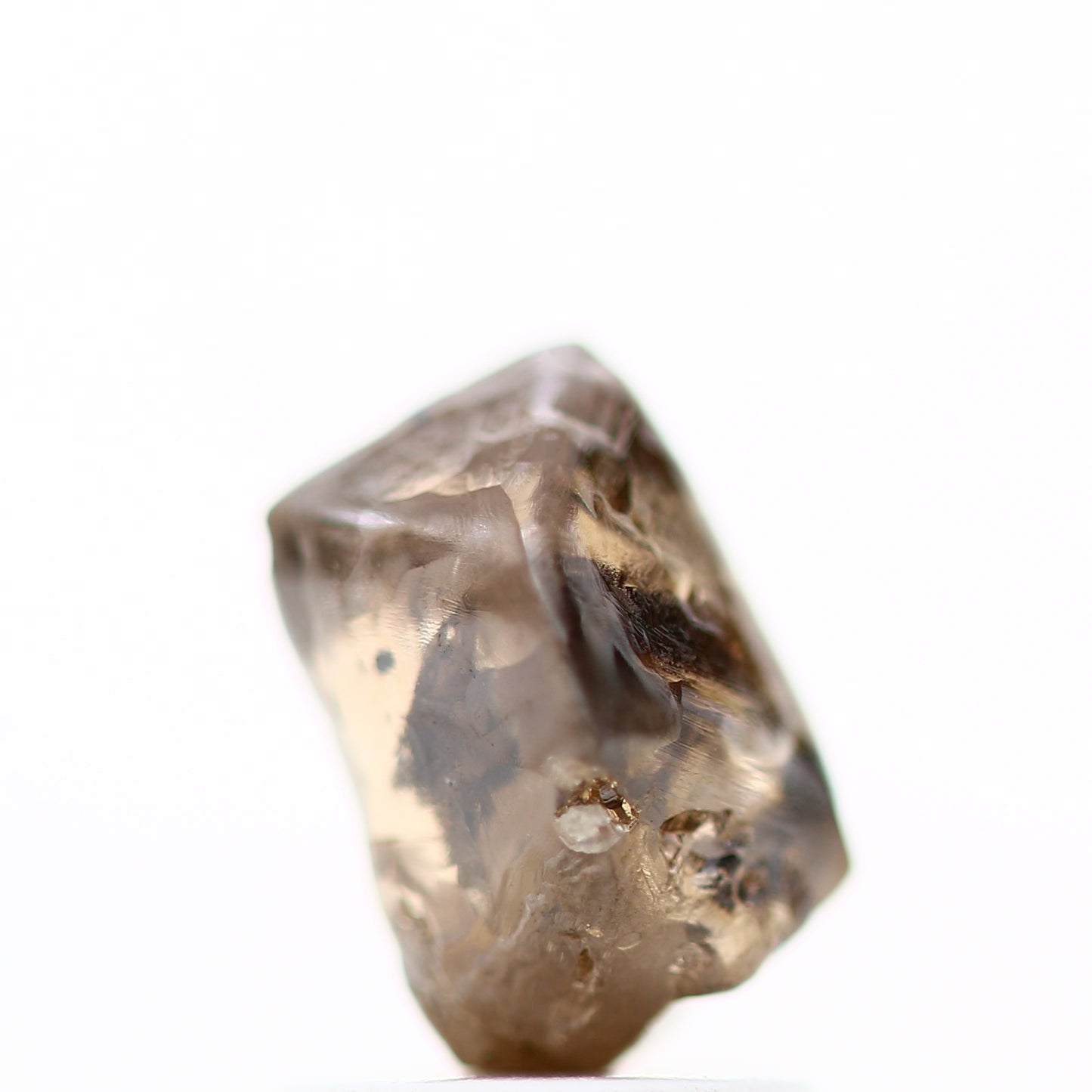 1.78 Carat Fancy Brown Crystal Raw Rough Natural Diamond 7.50 MM - Blackdiamond