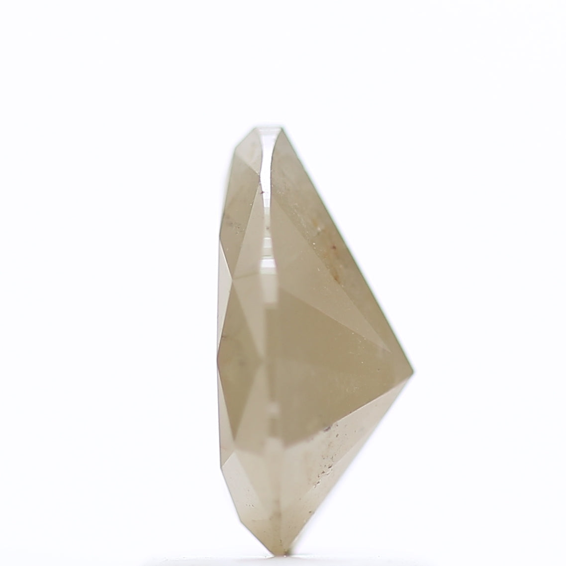 1.15 Carat Rustic Orange Gray Pear Cut Salt And Pepper Diamond 8.30 MM