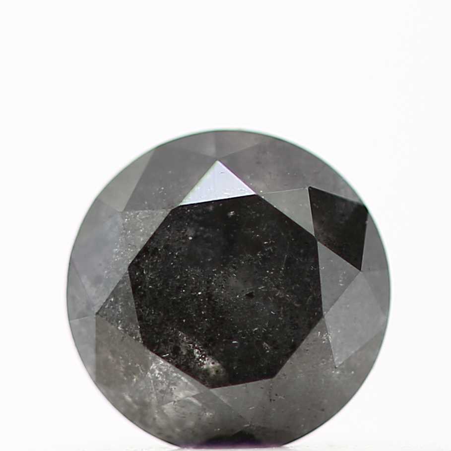 0.32 Carat Fancy Black Diamond Round Salt and Pepper Diamond 4.1 MM - Blackdiamond