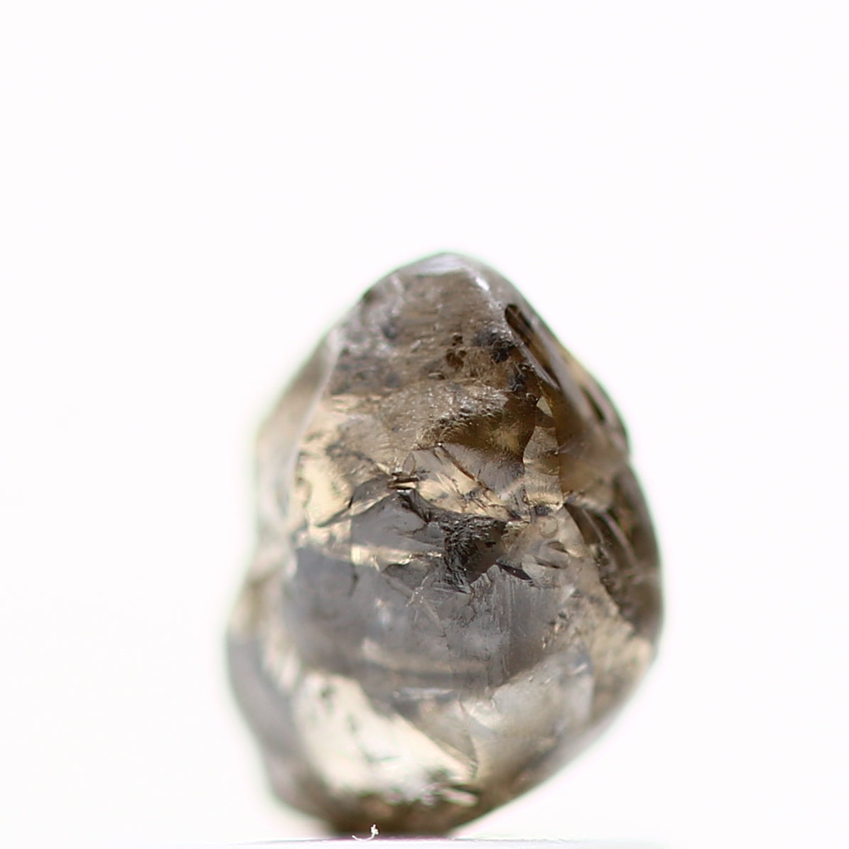 0.88 Natural Fancy Champagne Brown Crystal Uncut Rough Diamond 5.80 MM - Blackdiamond