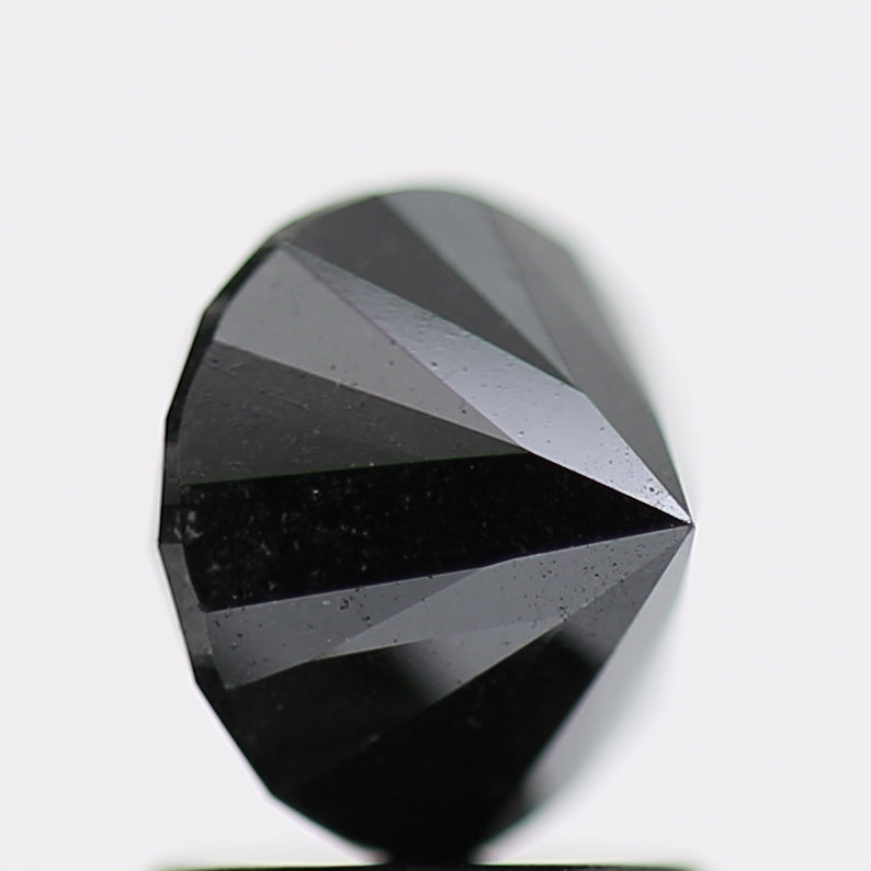 1.45 Carat Fancy Black Round Brilliant Diamond GIA Certified