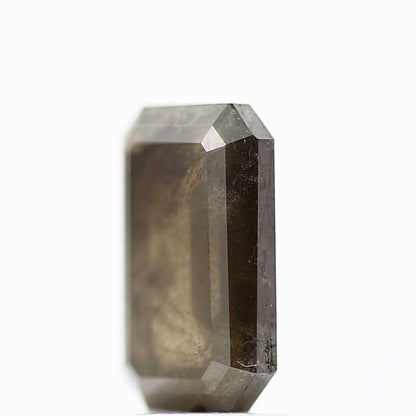 2.33 Carat 9.60 MM Fancy Brown Emerald Cut Salt and Pepper Diamond - Blackdiamond