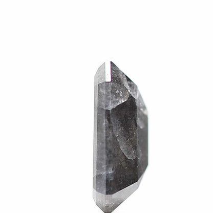 2.78 Carat 10.50 MM Fancy Gray Emerald Cut Salt and Pepper Diamond - Blackdiamond