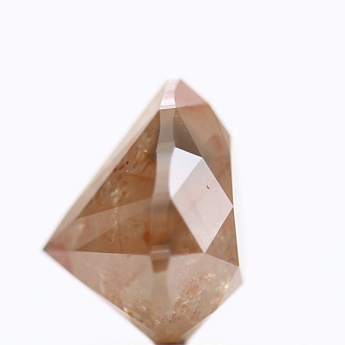 2.12 Carat Pear Cut Orange Salt And pepper Diamond 8.38 MM