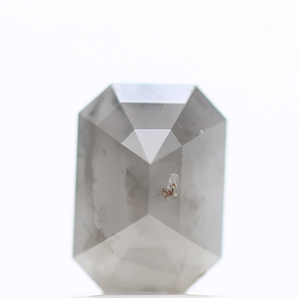 1.12 Carat Ombre Diamonds For Emerald Salt and Pepper Engagement Ring