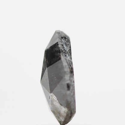 0.90 Carat Natural Pear Rosecut Gray Salt and Pepper Diamond SDM60