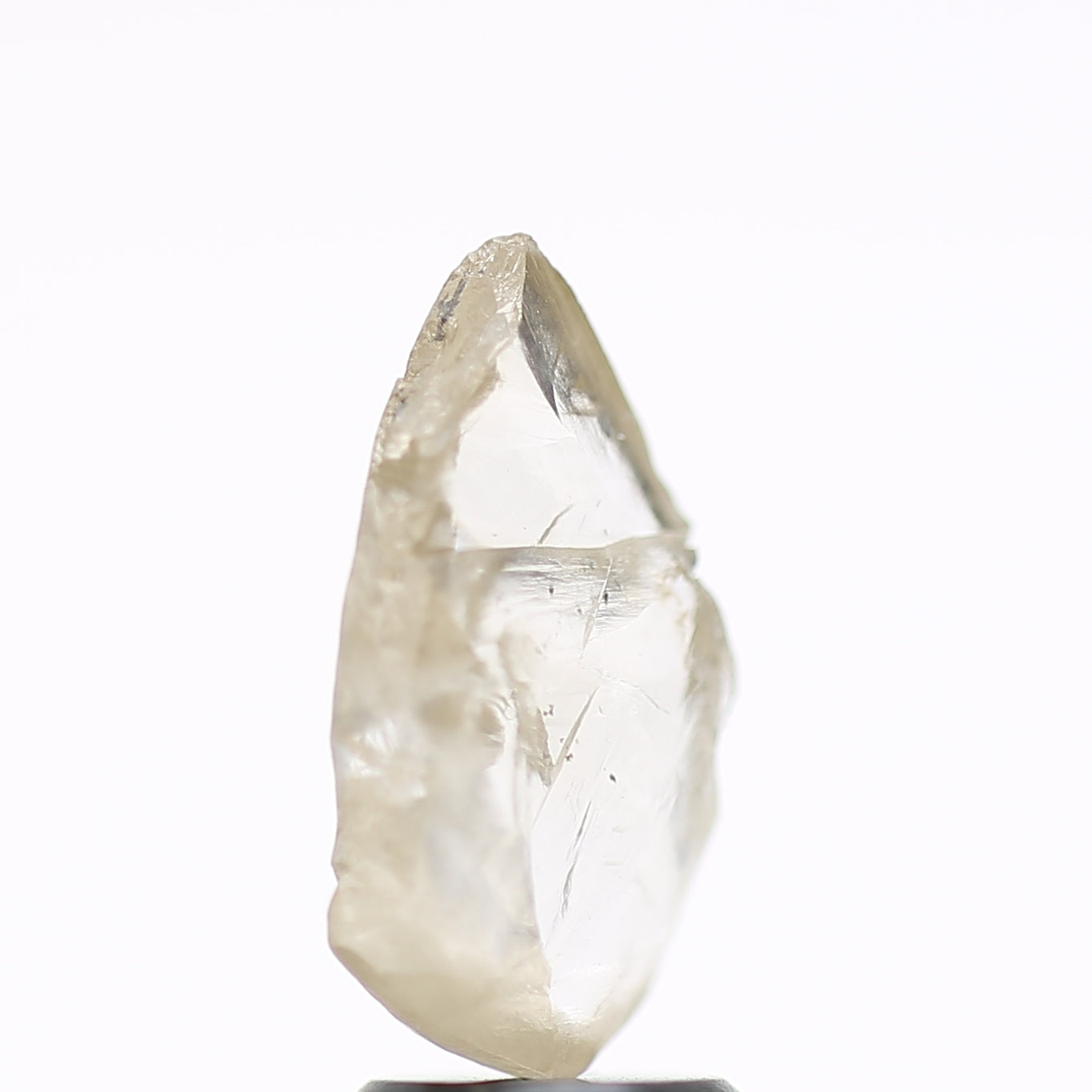 2 Carat Natural Clear Light Brown Rough Diamond 12.9 MM