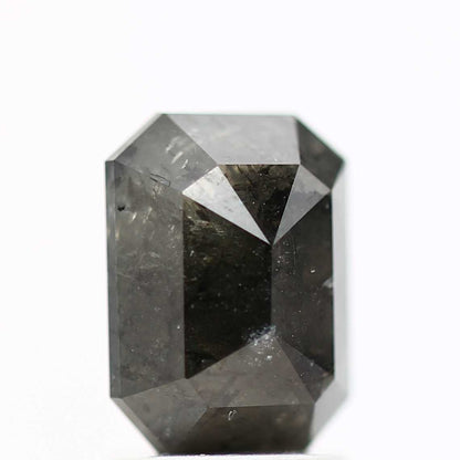 2.28 Carat 8.01 MM Natural Loose Gray Emerald Salt and Pepper Diamond - Blackdiamond