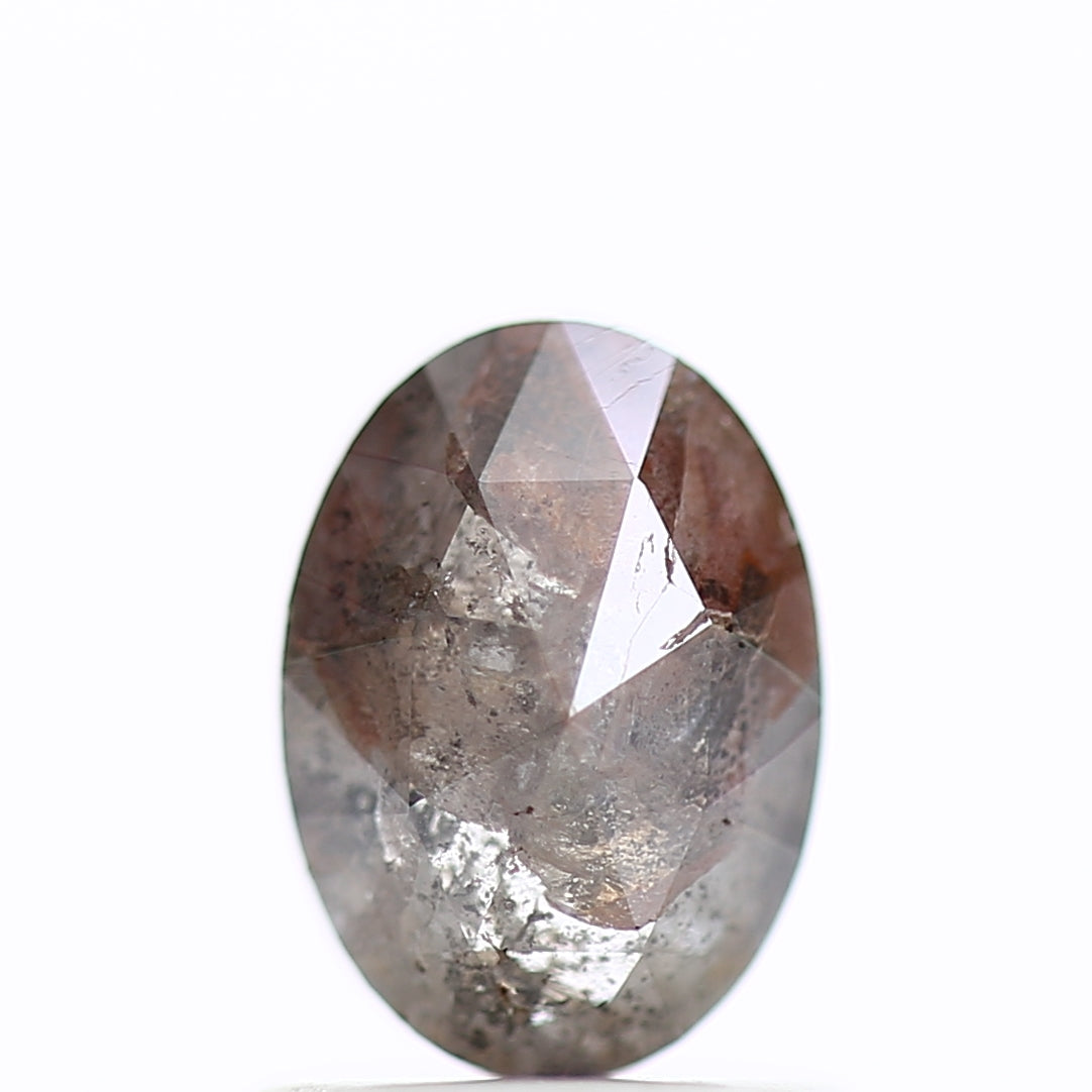 1.11 Carat Oval Salt and Pepper Diamond Double Cut Loose Natural Stone 7.23 MM