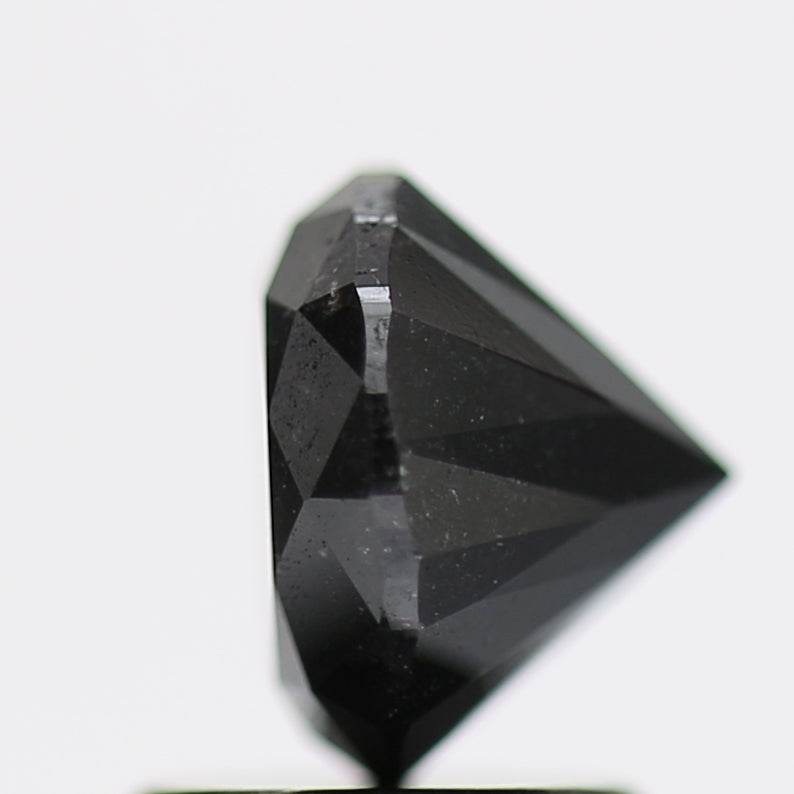 1.45 Carat Fancy Black Round Brilliant Diamond GIA Certified