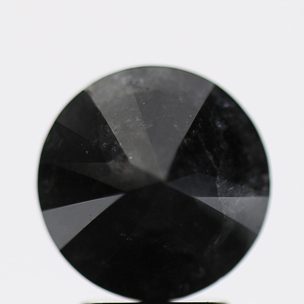 3.29 Carat Fancy Black Round Brilliant Diamond GIA