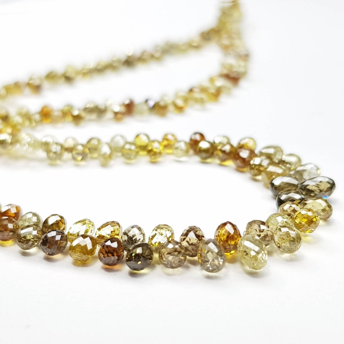 fancy yellow orange diamond beads