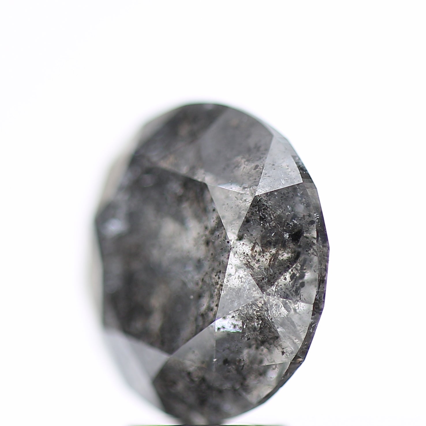5 Ct Round Salt and Pepper Diamond 11.11 MM