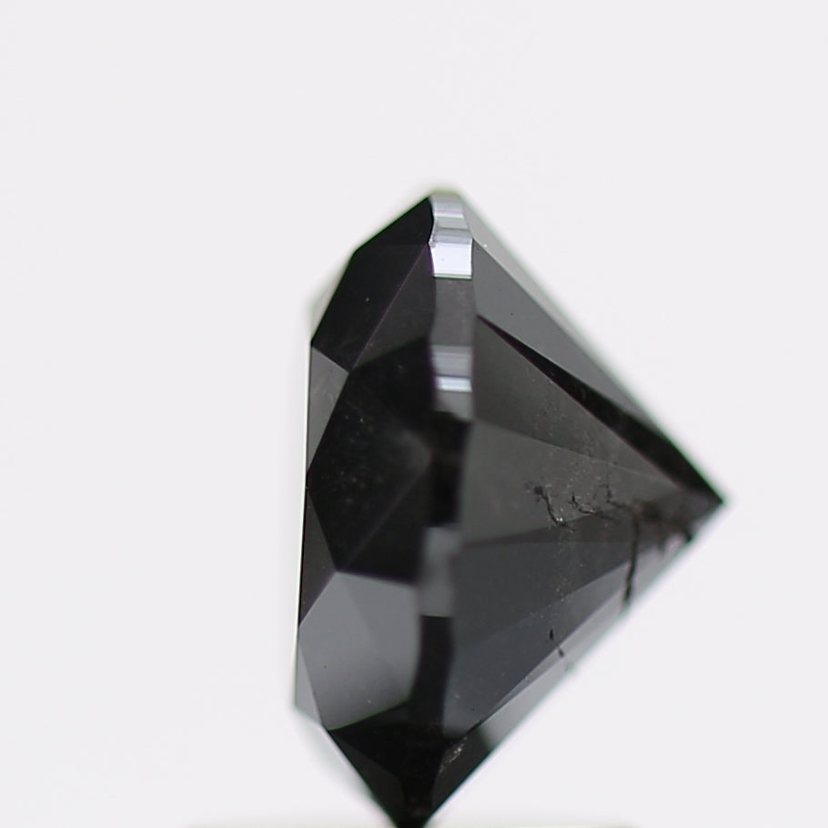 1.97 Carat Fancy Black Round Brilliant Diamond GIA Certified