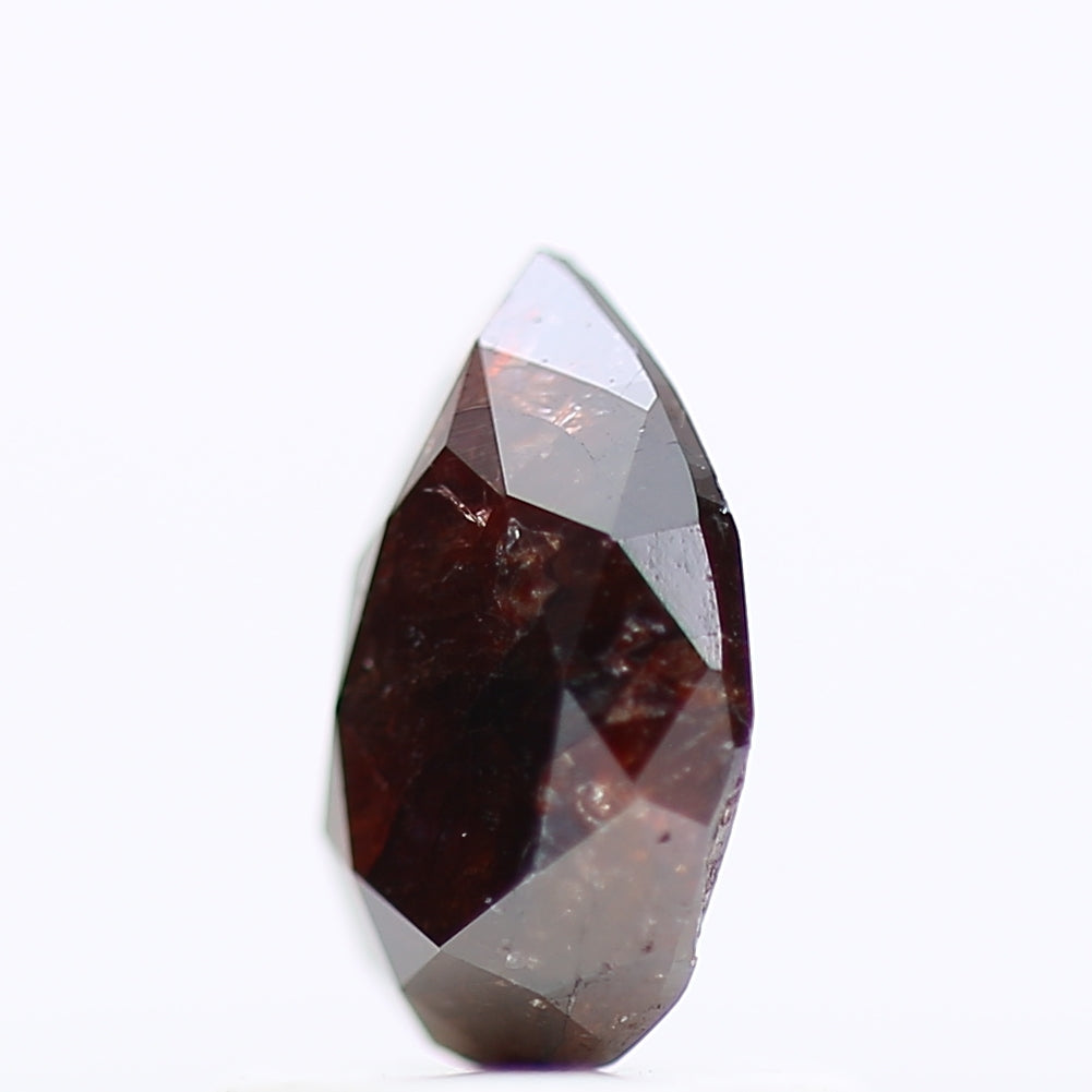 0.79 Carat Salt And Pepper Natural Fancy Red Diamond Pear 7.25 MM