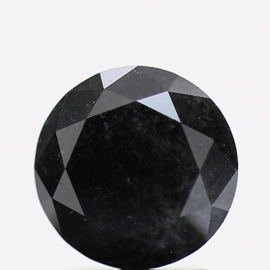 1.50 Carat Fancy Black Round Brilliant Diamond GIA Certified