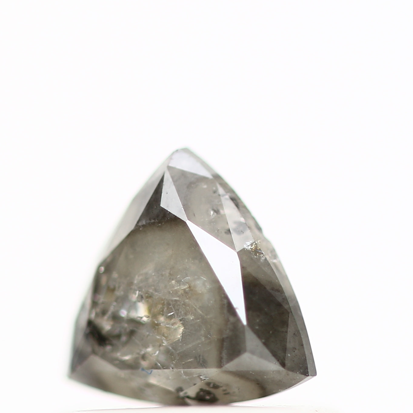 0.53 Carat 5.08 MM Natural Fancy Gray Trillion Salt and Pepper Diamond - Blackdiamond