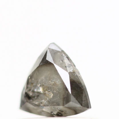 0.53 Carat 5.08 MM Natural Fancy Gray Trillion Salt and Pepper Diamond - Blackdiamond