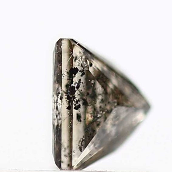 0.49 Carat 4.12 MM Natural Loose Princess Cut Salt and Pepper Diamond - Blackdiamond