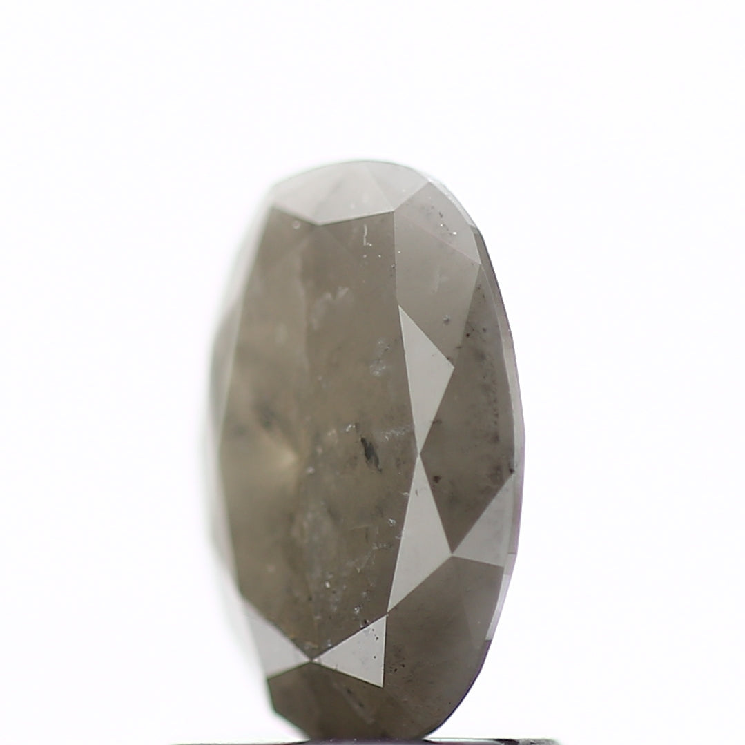 0.99 Carat Gray Oval Brilliant Cut Natural Diamond 8.3 MM