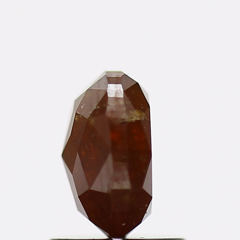 1.28 Carat Natural Fancy Cognac Oval Salt and Pepper Diamond 6.8 MM