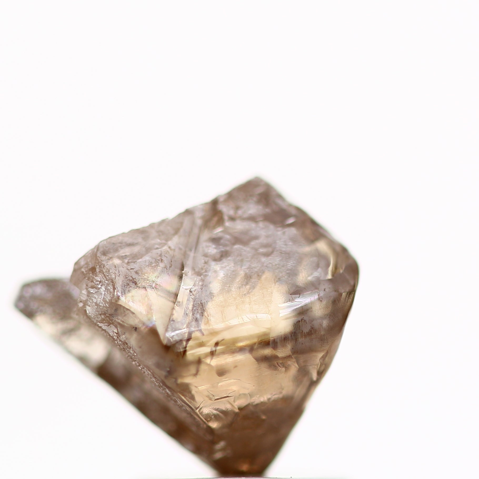 2.42 Carat Fancy Brown Macle Raw Rough Natural Diamond 8.80 MM - Blackdiamond