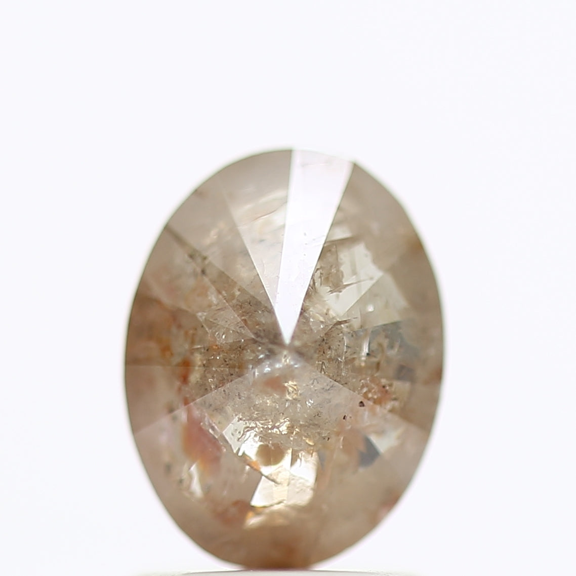 1.20 Carat Orange Brown Oval Salt & Pepper Diamond 8 MM