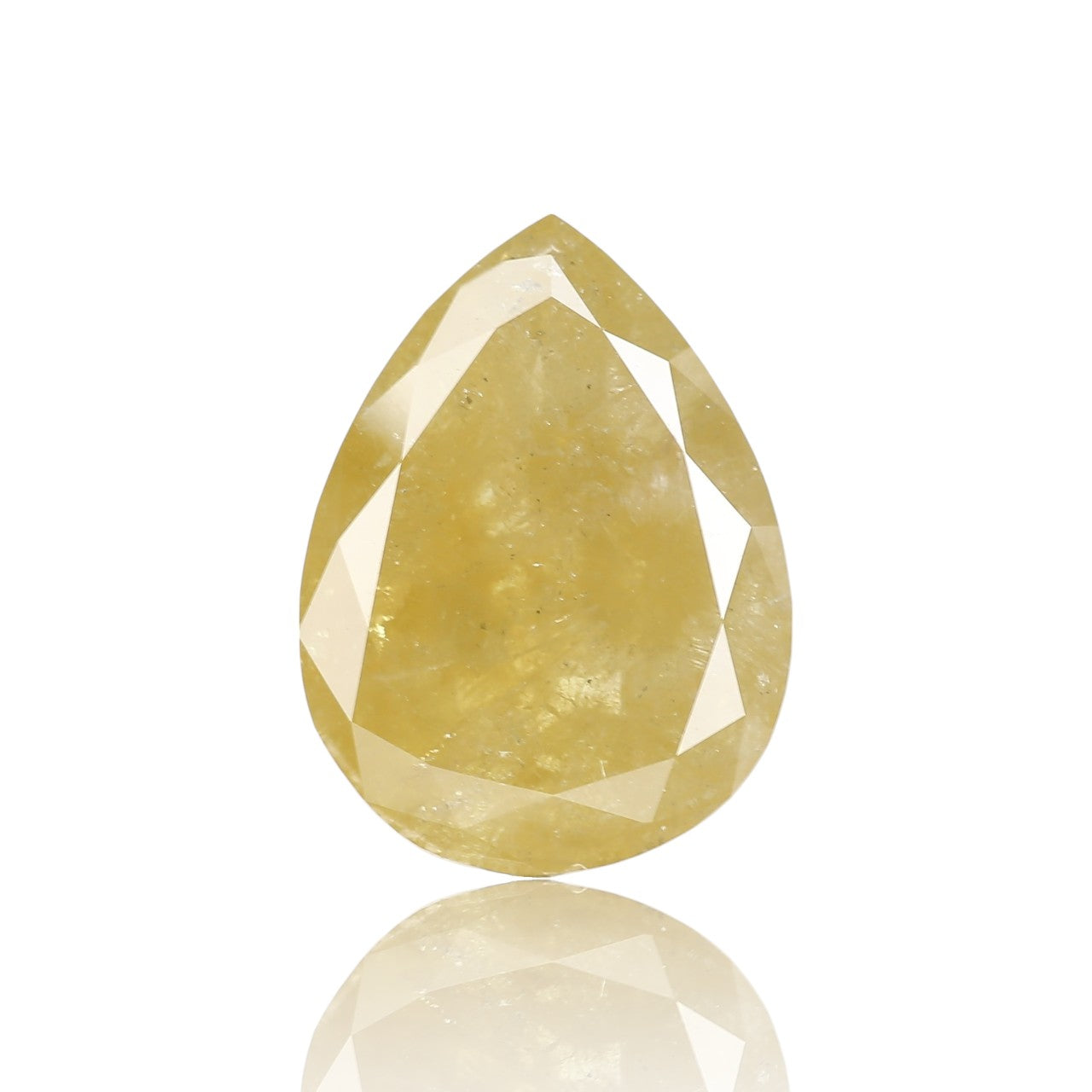 9.15 Carat Pear Diamond Natural Yellow For Engagement Ring