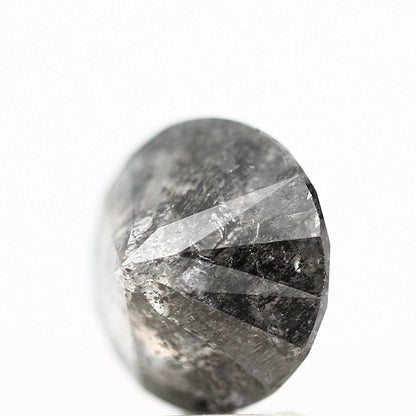 2.75 Carat Natural Gray Round Cut Salt and Pepper Diamond 8.66 MM - Blackdiamond