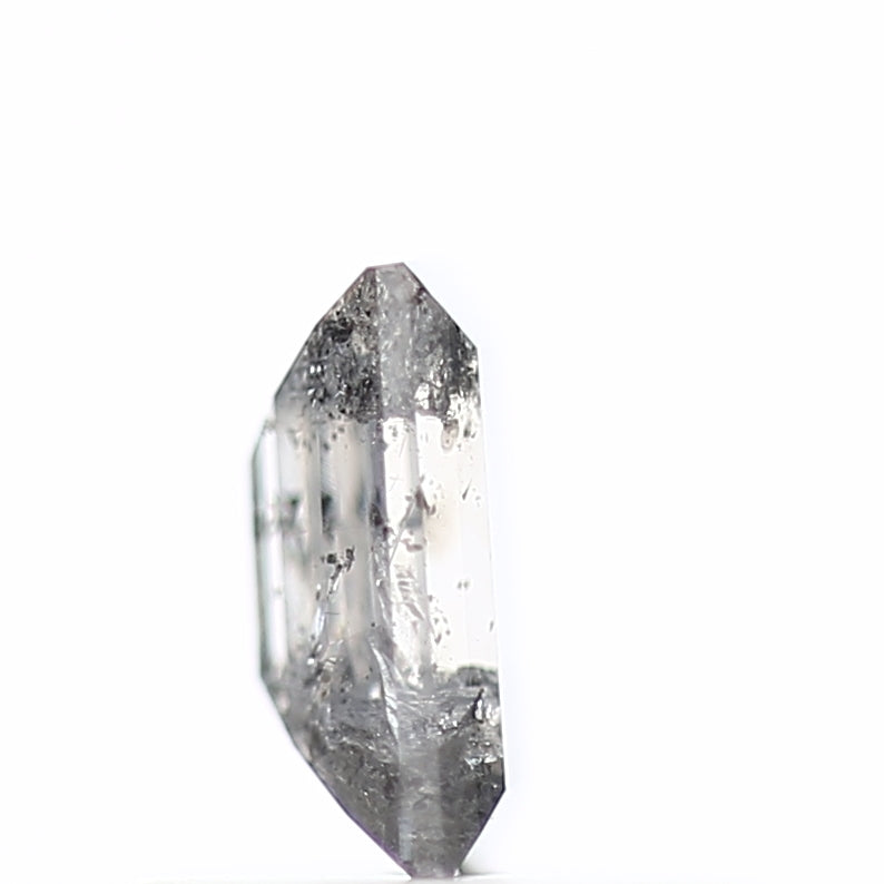 0.38 Carat Baguette Cut Salt & Pepper Diamond Gray Loose Diamond 5.25 MM