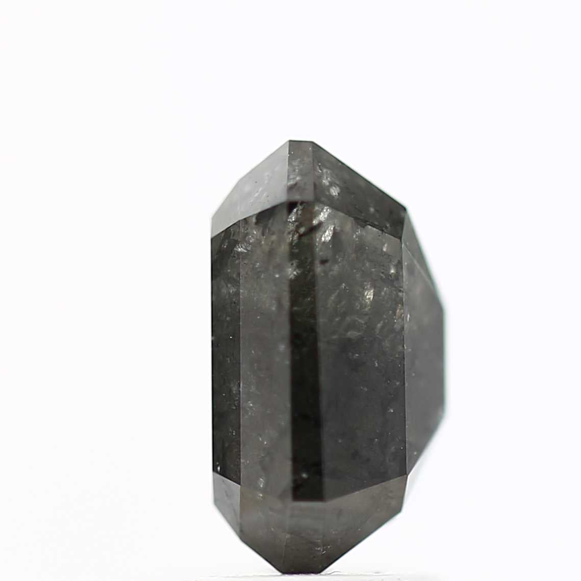 2.28 Carat 8.01 MM Natural Loose Gray Emerald Salt and Pepper Diamond - Blackdiamond