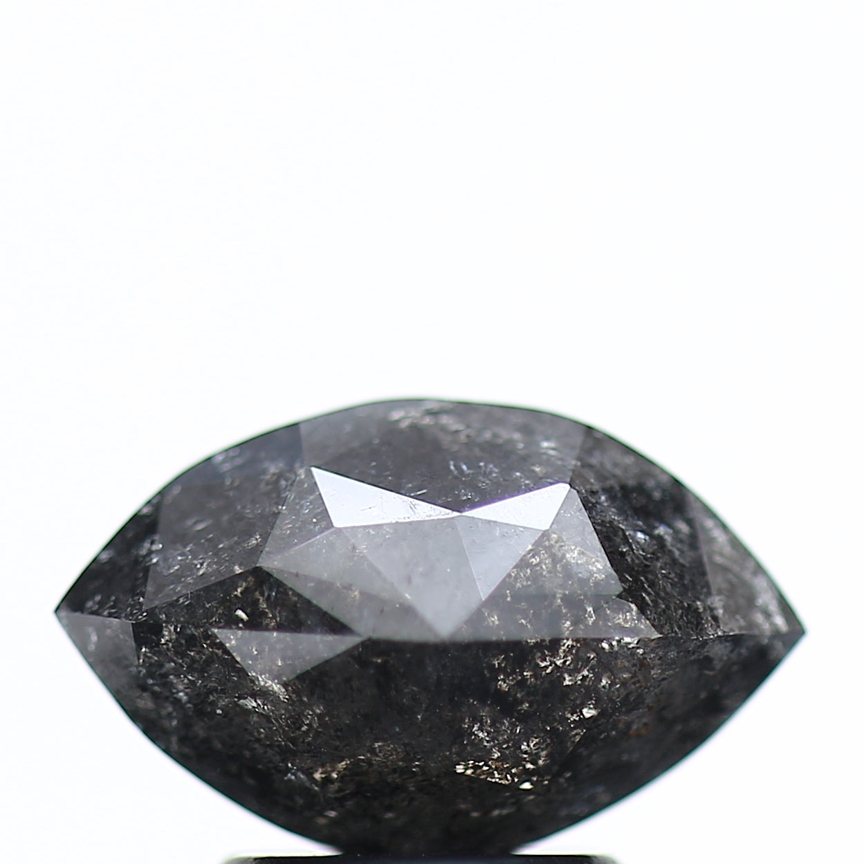 1.88 Ct Marquise Black Cut Salt & Pepper Diamond 10.58 MM
