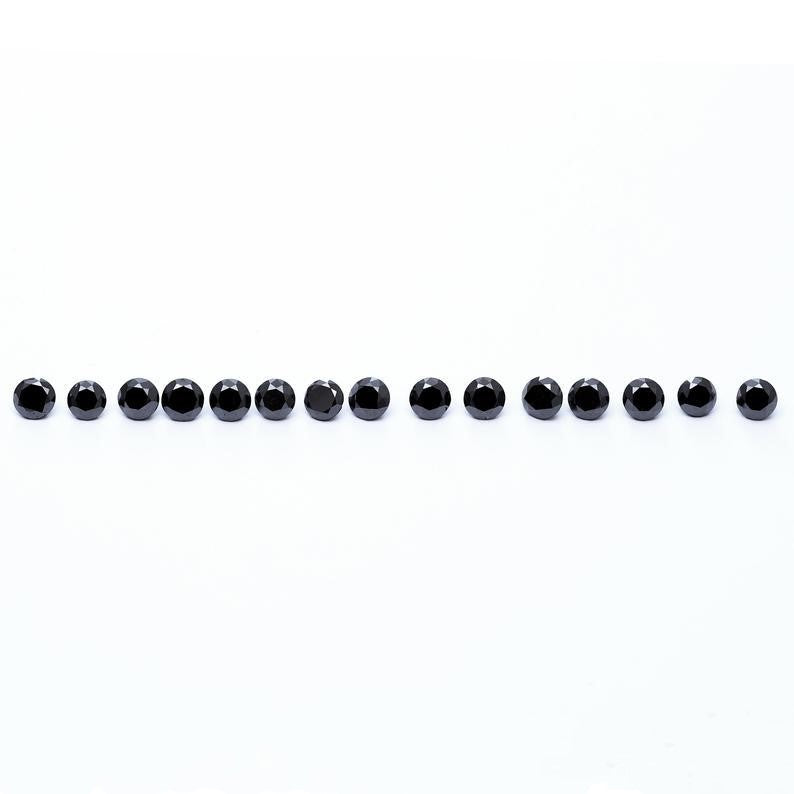 1 Carat Lot 2.5 mm Natural Black Diamond Melee At Wholesale Best Price - Blackdiamond