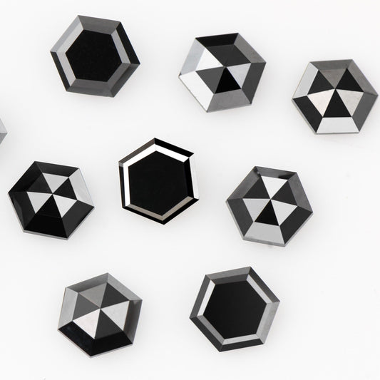 hexagon black loose diamond