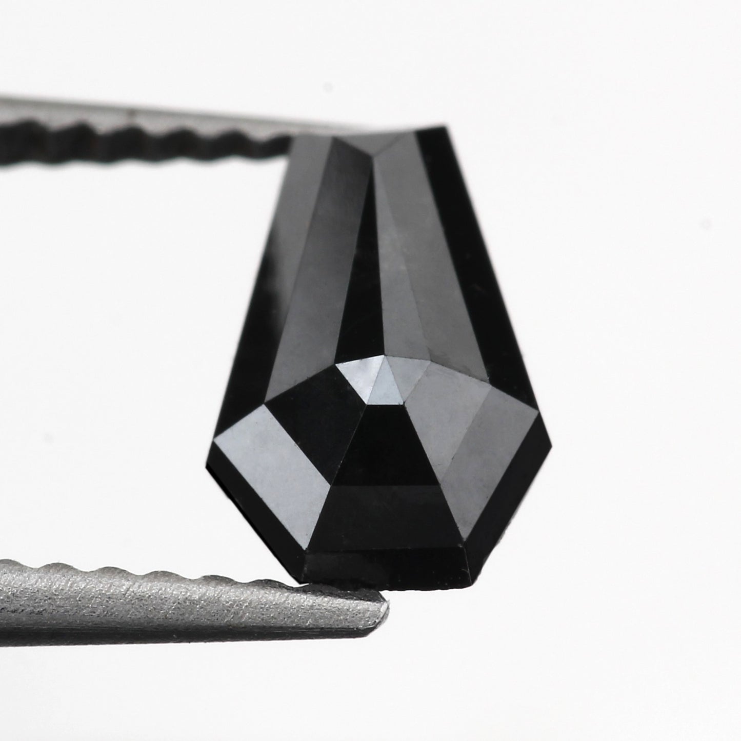 AAA 0.50 Carat 5.5 MM Coffin Fancy Natural Black Diamond Engagement Ring - Blackdiamond