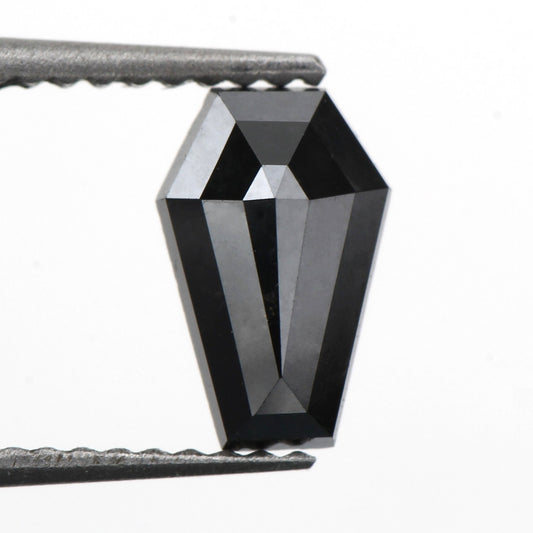 coffin black diamond for engagement ring 14k