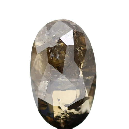 Champagne Brown Elongated Oval Cut Diamond 1.52 Carat