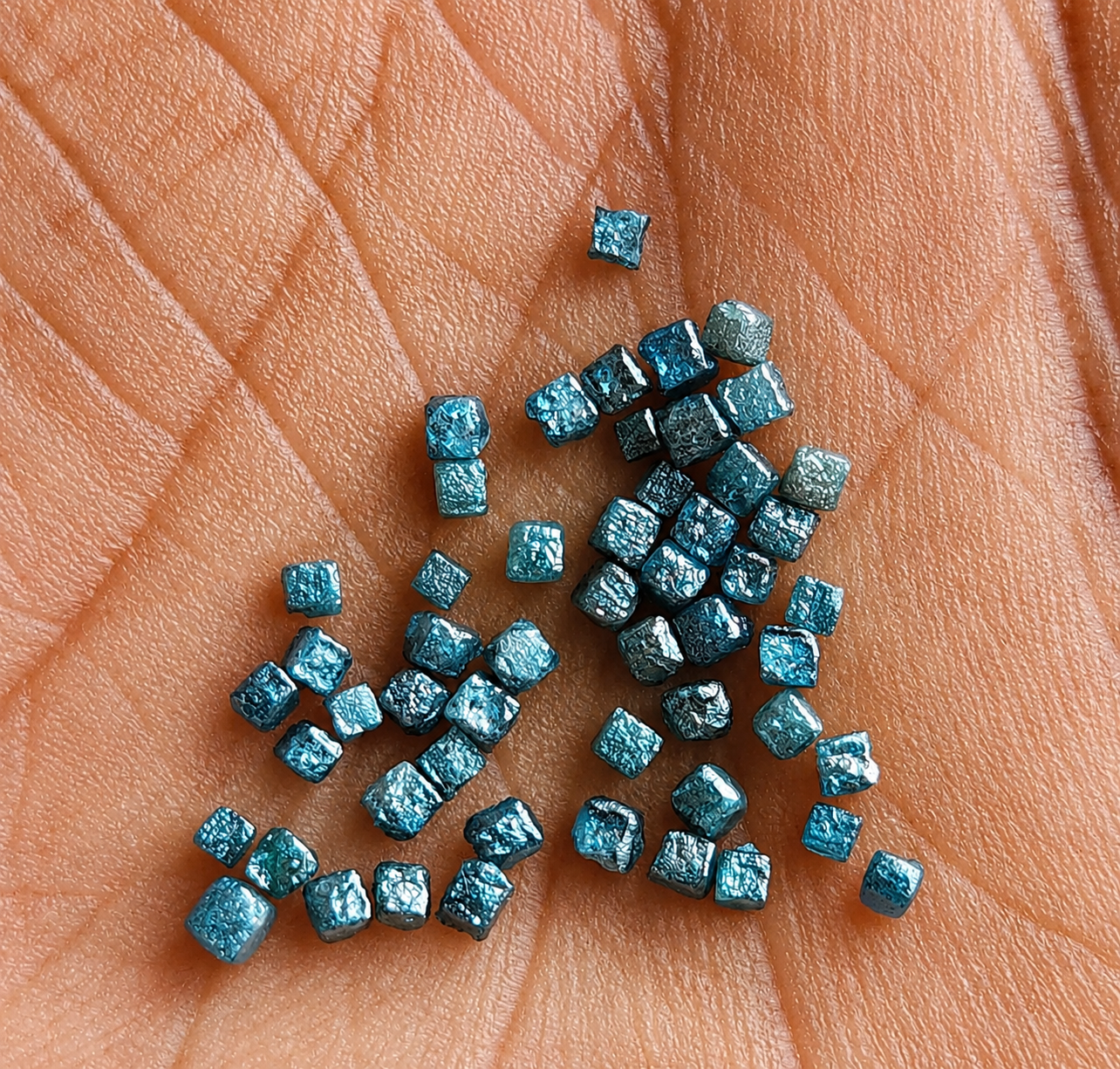 1 Carat Natural Blue Cube Rough Loose Diamond Lot 1.5 -2 MM