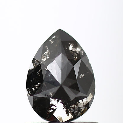 0.60 Carat Fancy Black Pear Shape Natural Loose Diamond SDM975