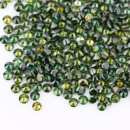 FANCY GREEN DIAMOND FOR ROUND BRILLIANT CUT DIAMOND RING