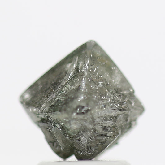 2.09 Carat Octahedron Diamond Gray Rough Crystal Diamond 6.35 MM - Blackdiamond