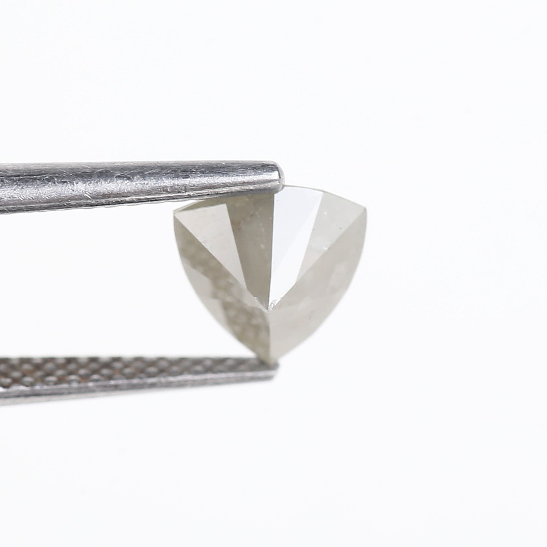 1.33 Carat Natural Gray Trillion Cut Salt and Pepper Diamond 6.97 MM