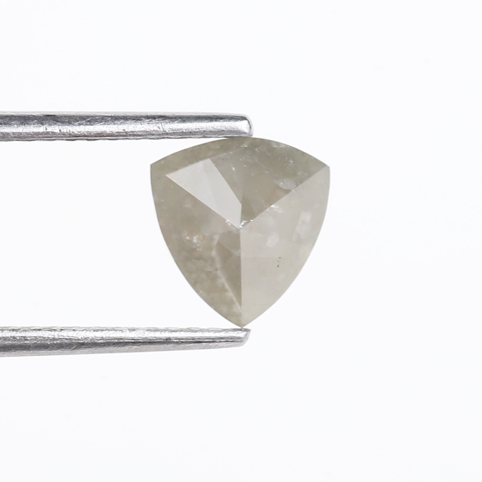 1.33 Carat Natural Gray Trillion Cut Salt and Pepper Diamond 6.97 MM