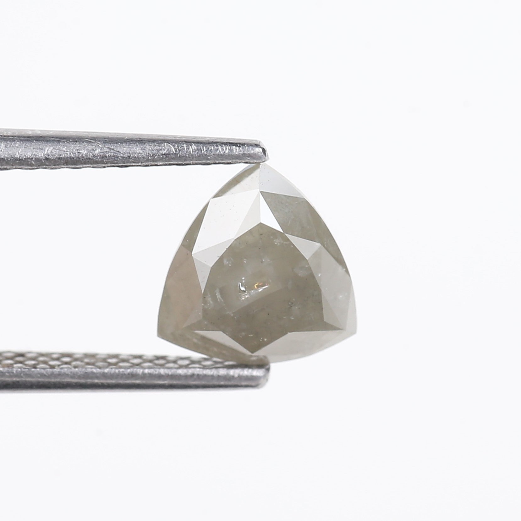 1.33 Carat Natural Gray Trillion Cut Salt and Pepper Diamond 6.97 MM