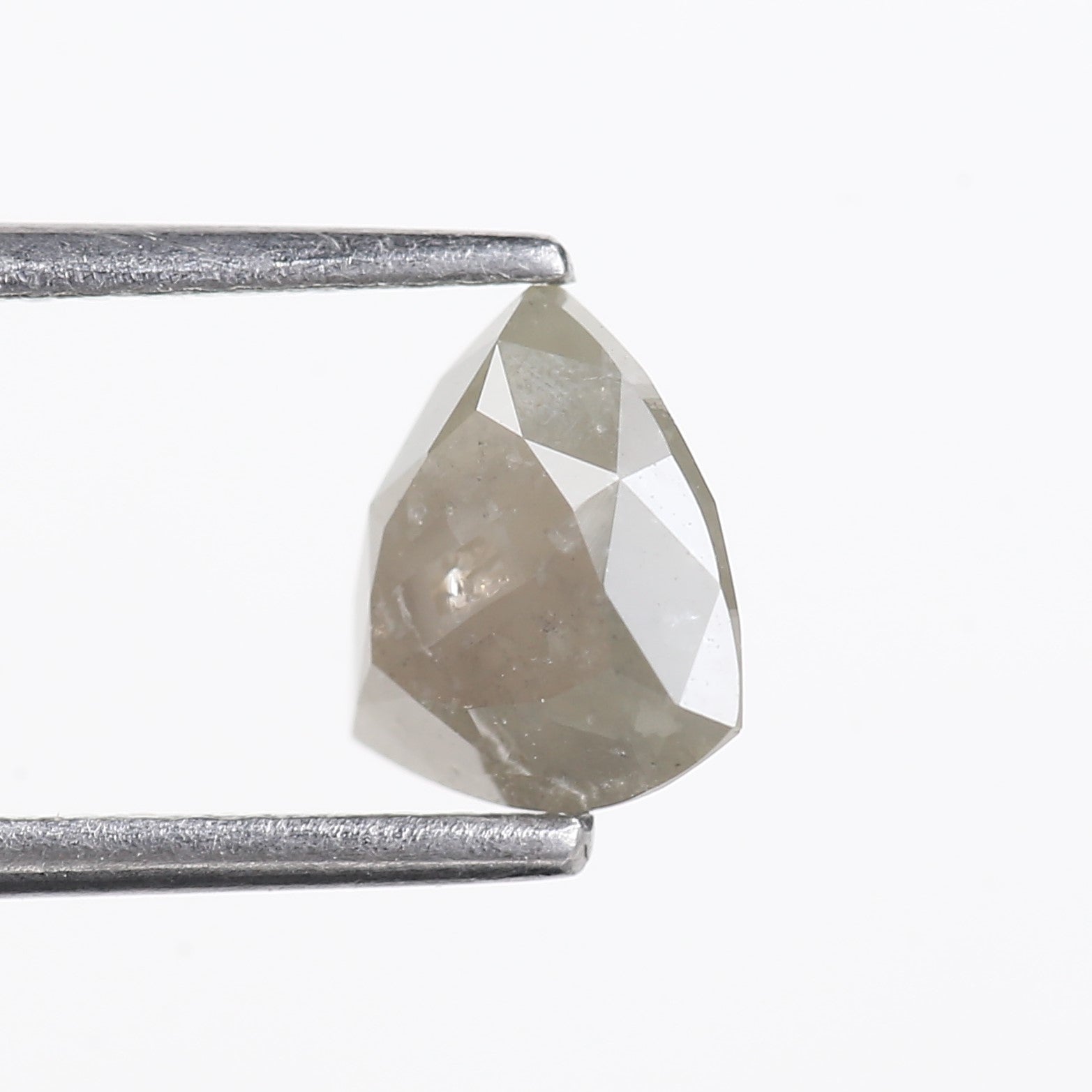 1.33 Carat Natural Gray Trillion Cut Salt and Pepper Diamond 6.97 MM