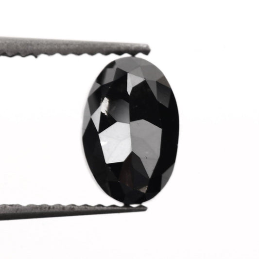 radiant oval natural black diamond