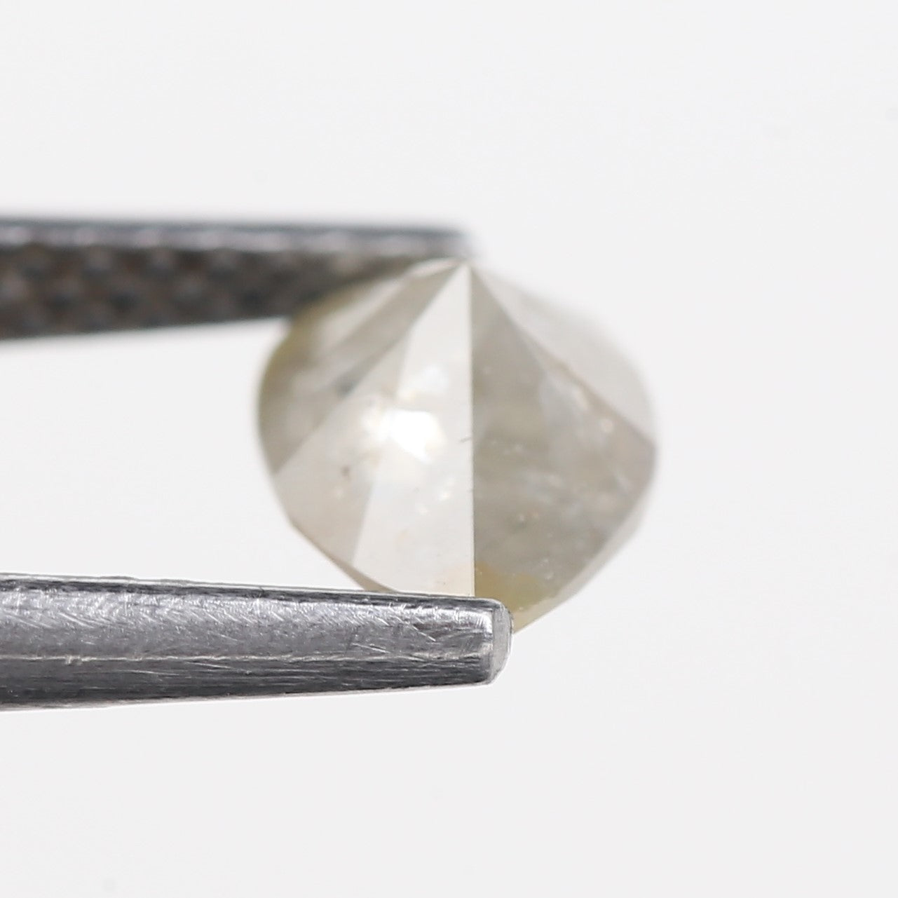 0.89 Carat Natural Gray Pear Shape Salt and Pepper Diamond 7.57 MM