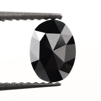 oval black diamond ring