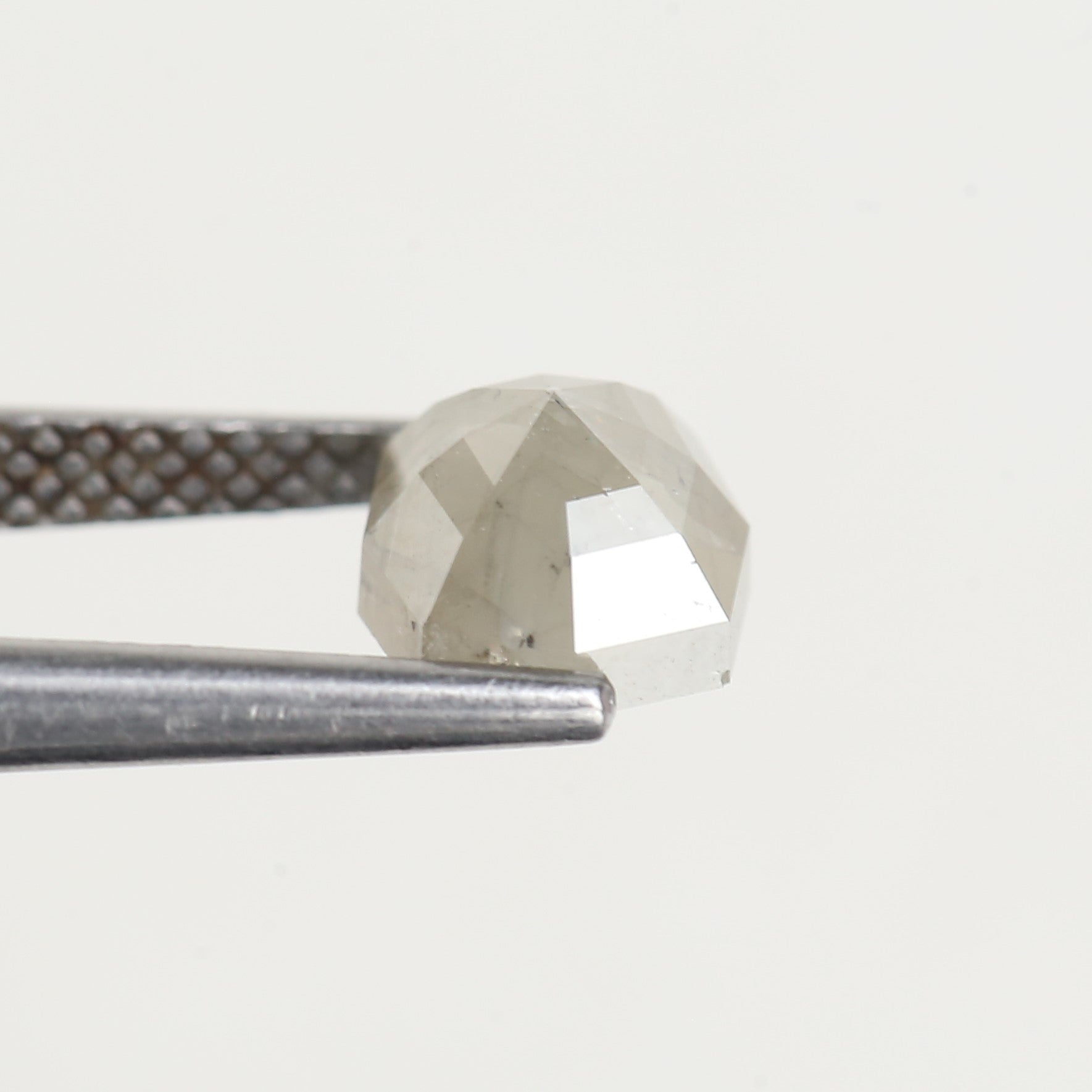 1.57 Carat Hexagon Grey Salt and Pepper Diamond 7.1 MM